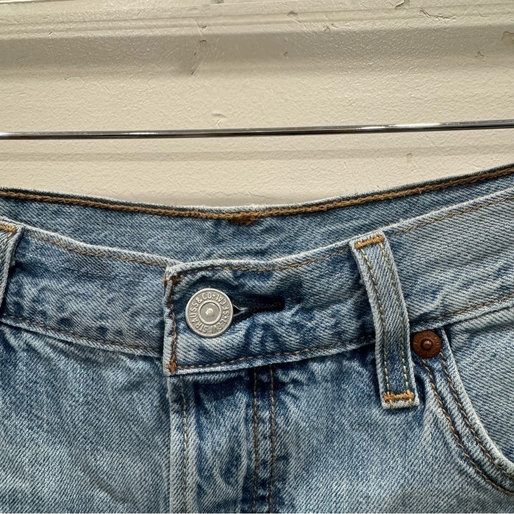 Levi’s 501 Patchwork Light Wash Distressed High W… - image 5